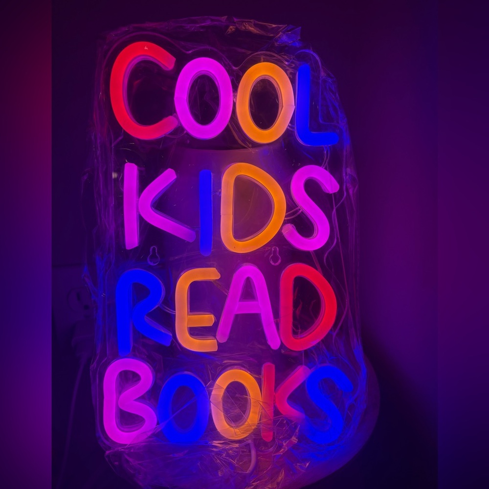 Neon Sign Cool Kids Read Books English Teacher?